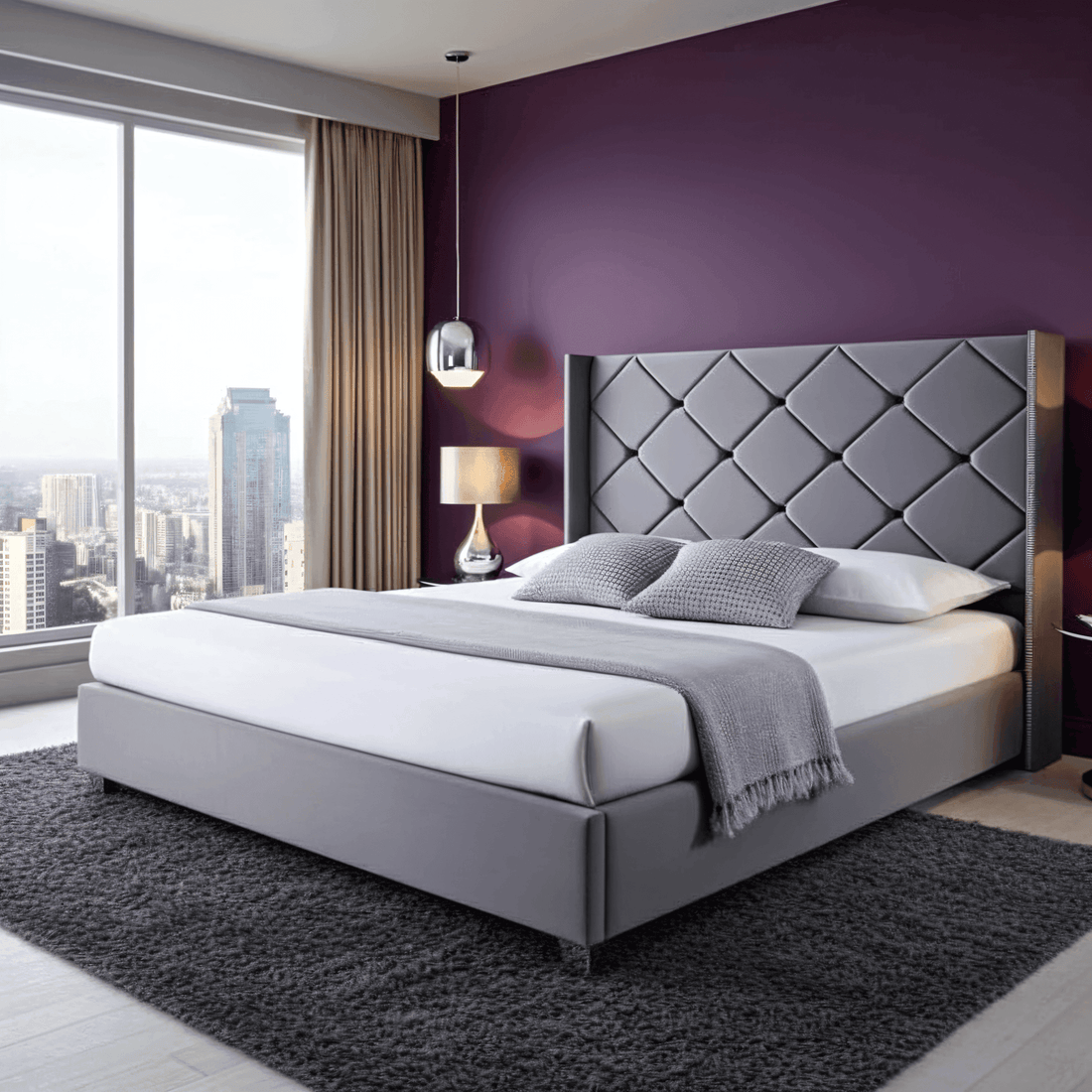 2025 Lines Bumper Bed – Safe & Stylish Comfort | Luxury Fabric Bed UK