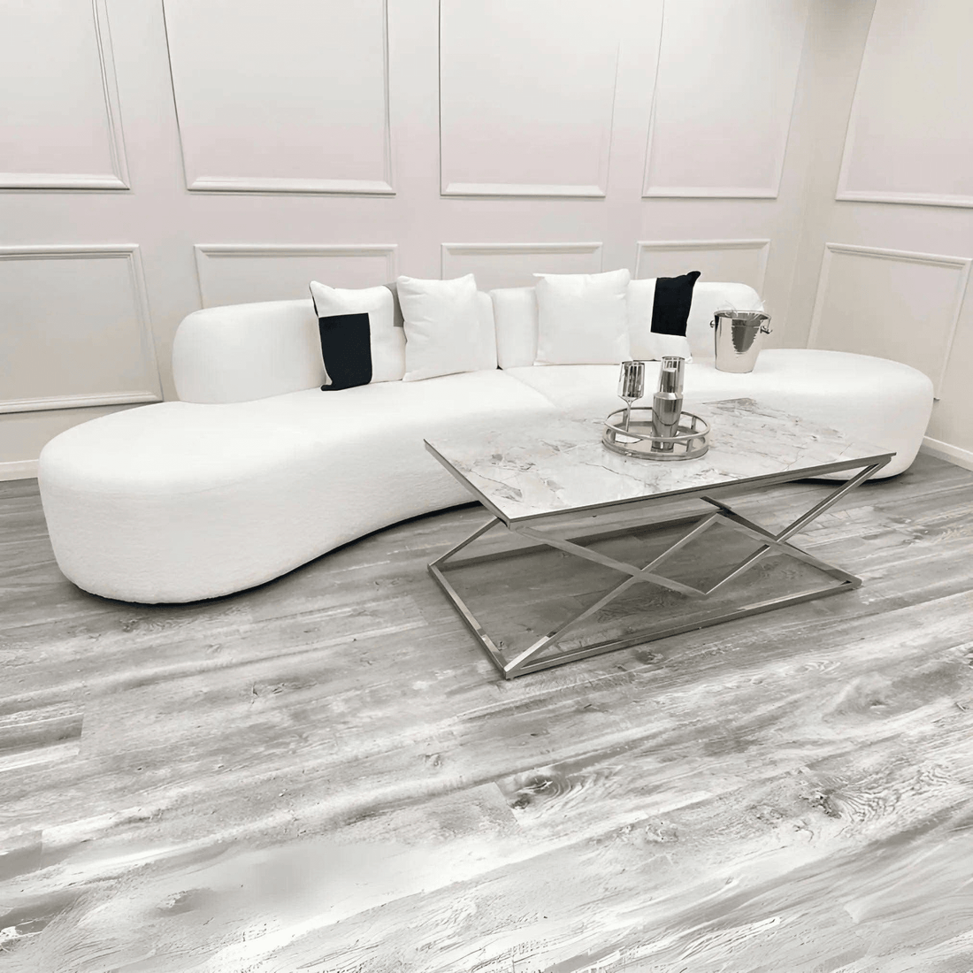 Miami Curved Cinema Boucle Sofa