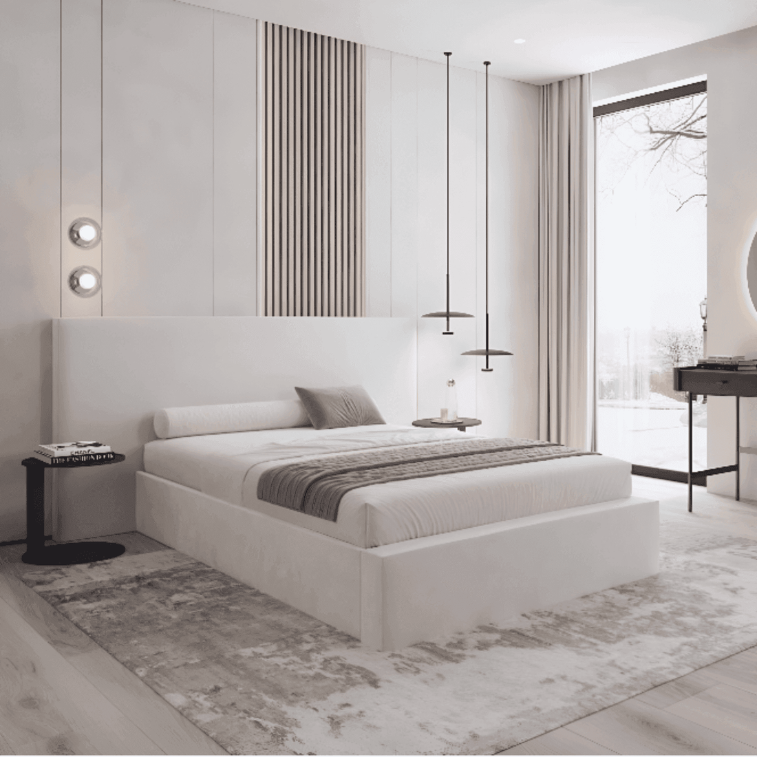 Rayna Panel Lined Tv Bed