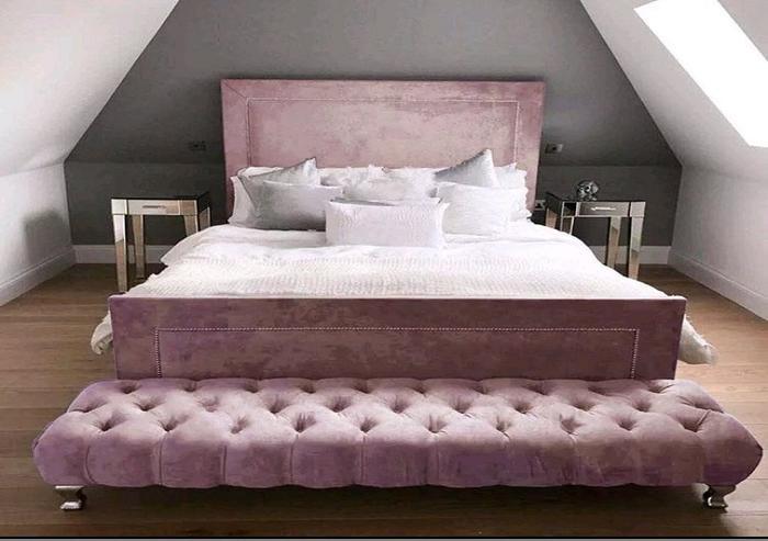 Velvet bed frame in the UK - UK Beds Direct ltd