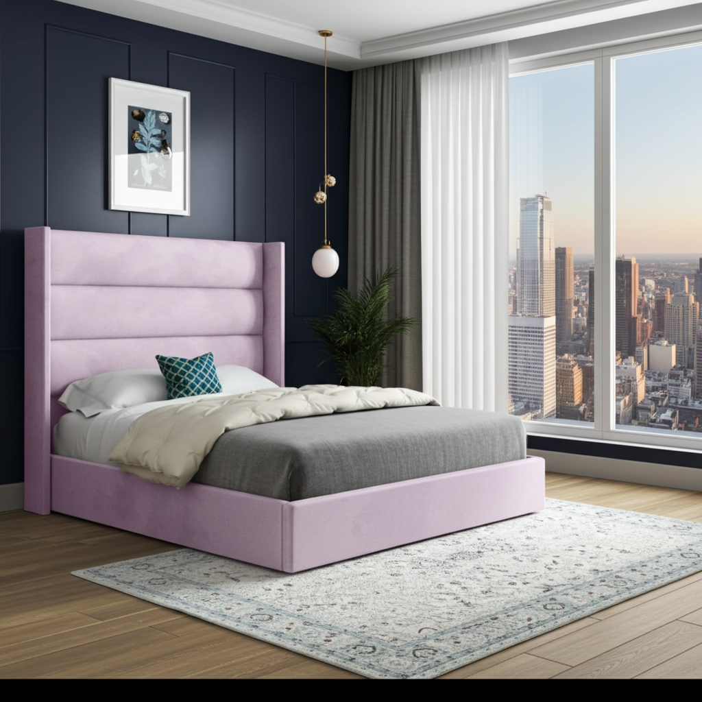 2025 Lines Bumper Bed – Safe & Stylish Comfort | Luxury Fabric Bed UK