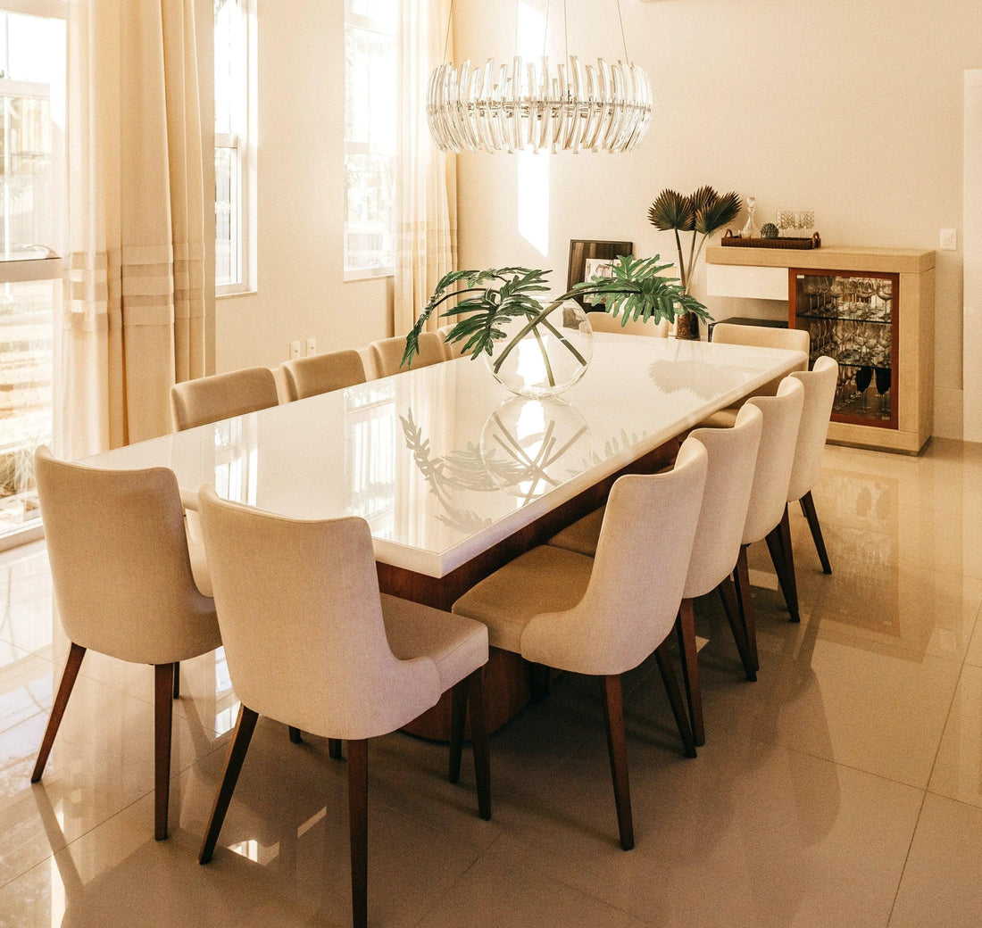 The elegance of a Glass Rectangular Dining Table in the UK - UK Beds Direct ltd