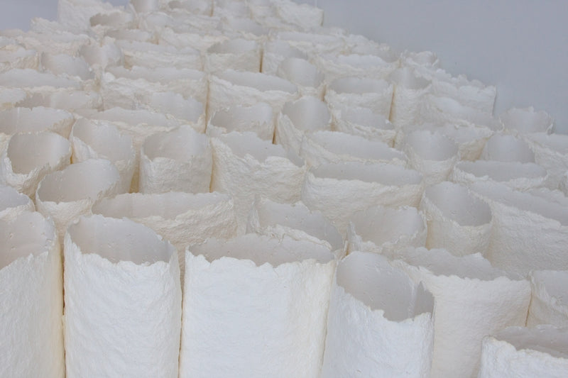 white ice blocks on white surface