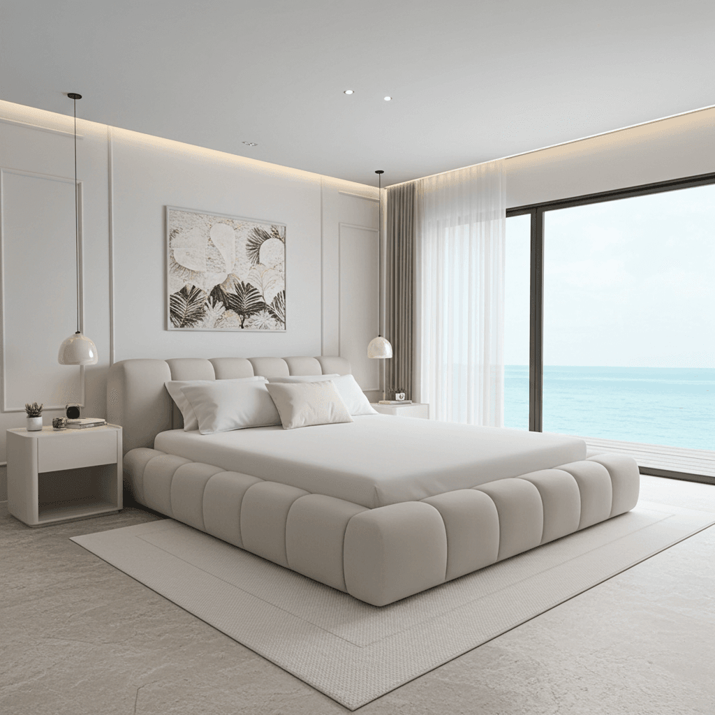 2025 Cloud Bed – Ultra Comfort Upholstered Bed Frame | Luxury Fabric Bed UK - UK Beds Direct ltd
