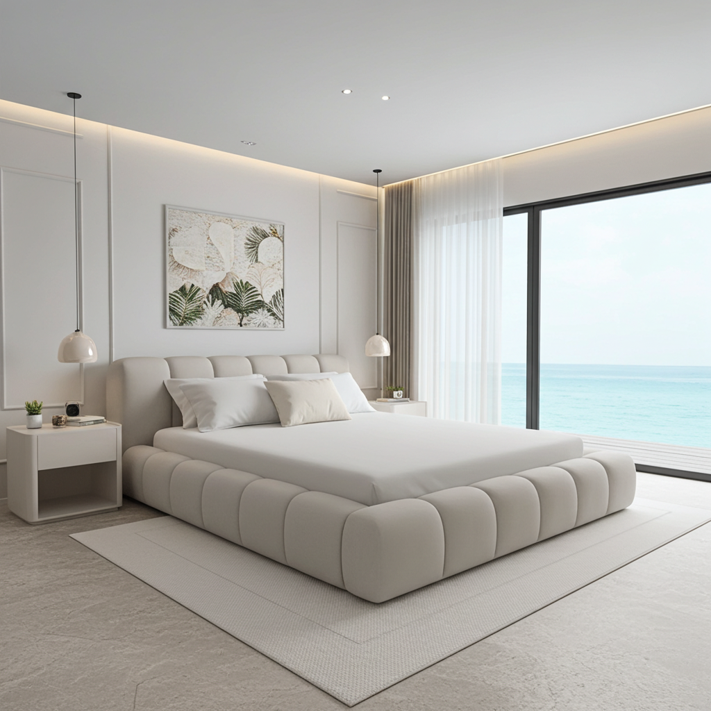 2025 Cloud Bed – Ultra Comfort Upholstered Bed Frame | Luxury Fabric Bed UK - UK Beds Direct ltd