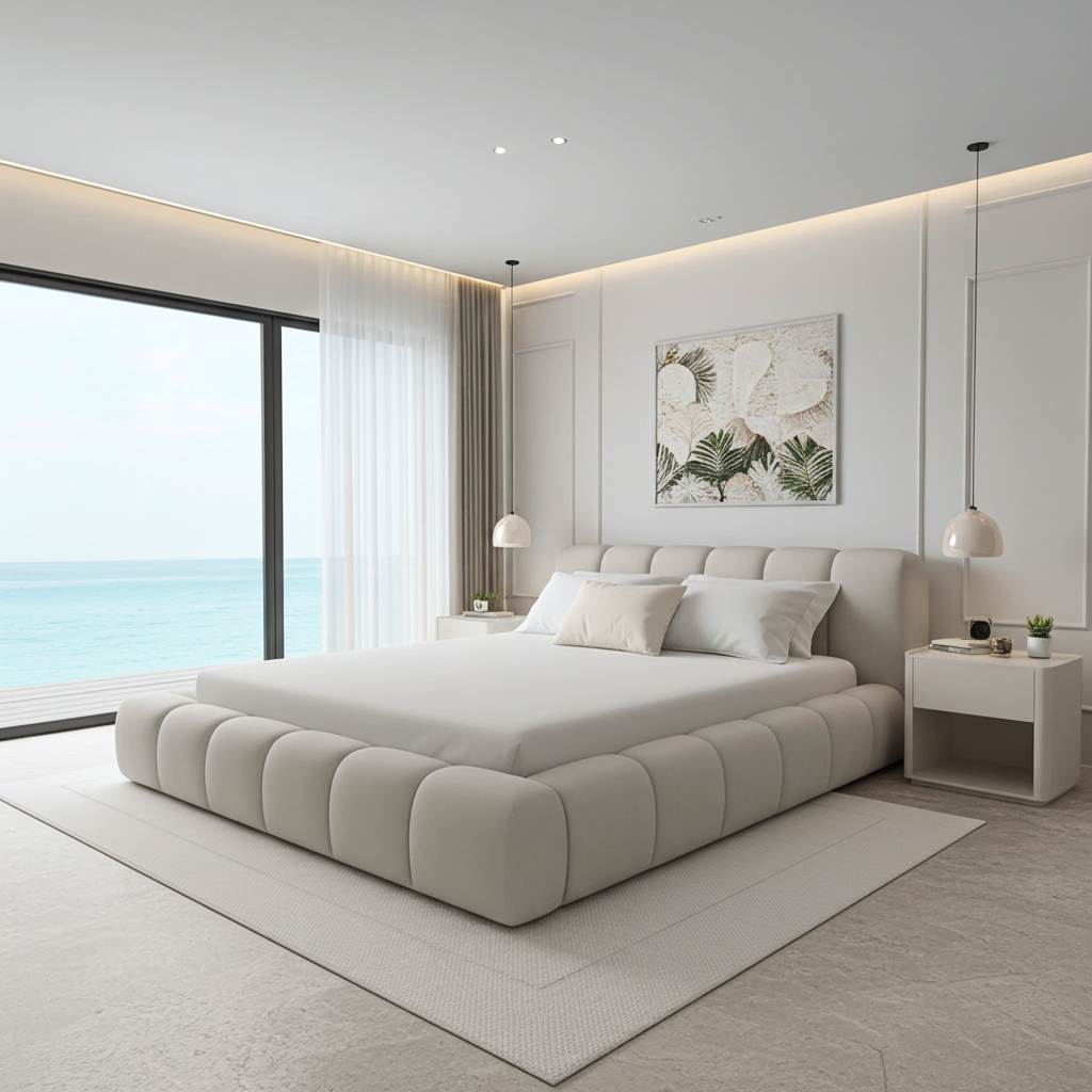 2025 Cloud Bed – Ultra Comfort Upholstered Bed Frame | Luxury Fabric Bed UK - UK Beds Direct ltd