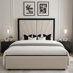 Sunrise Bed Frame – Handmade UK Bed with Floor-Standing Headboard - UK Beds Direct ltd