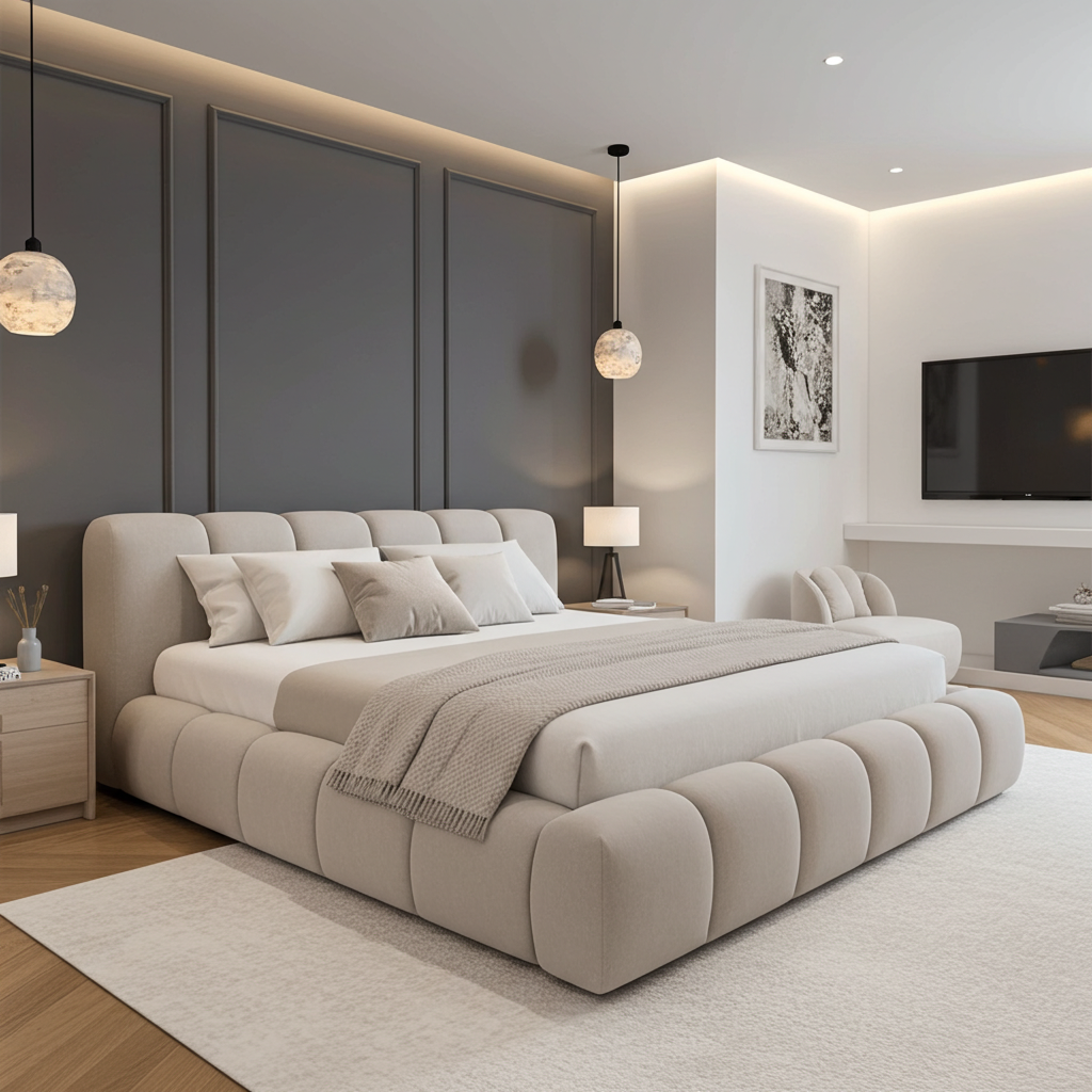2025 Cloud Bed – Ultra Comfort Upholstered Bed Frame | Luxury Fabric Bed UK - UK Beds Direct ltd