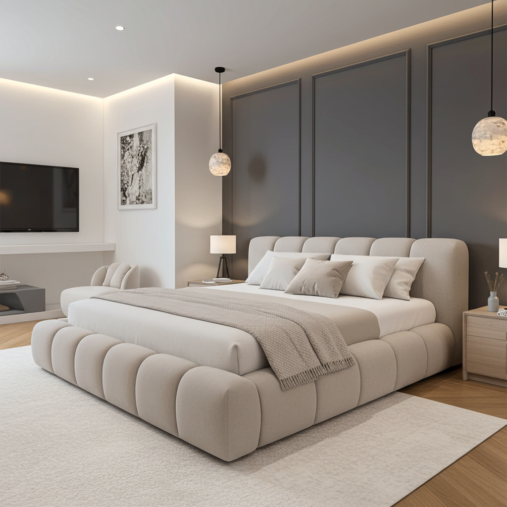 2025 Cloud Bed – Ultra Comfort Upholstered Bed Frame | Luxury Fabric Bed UK - UK Beds Direct ltd