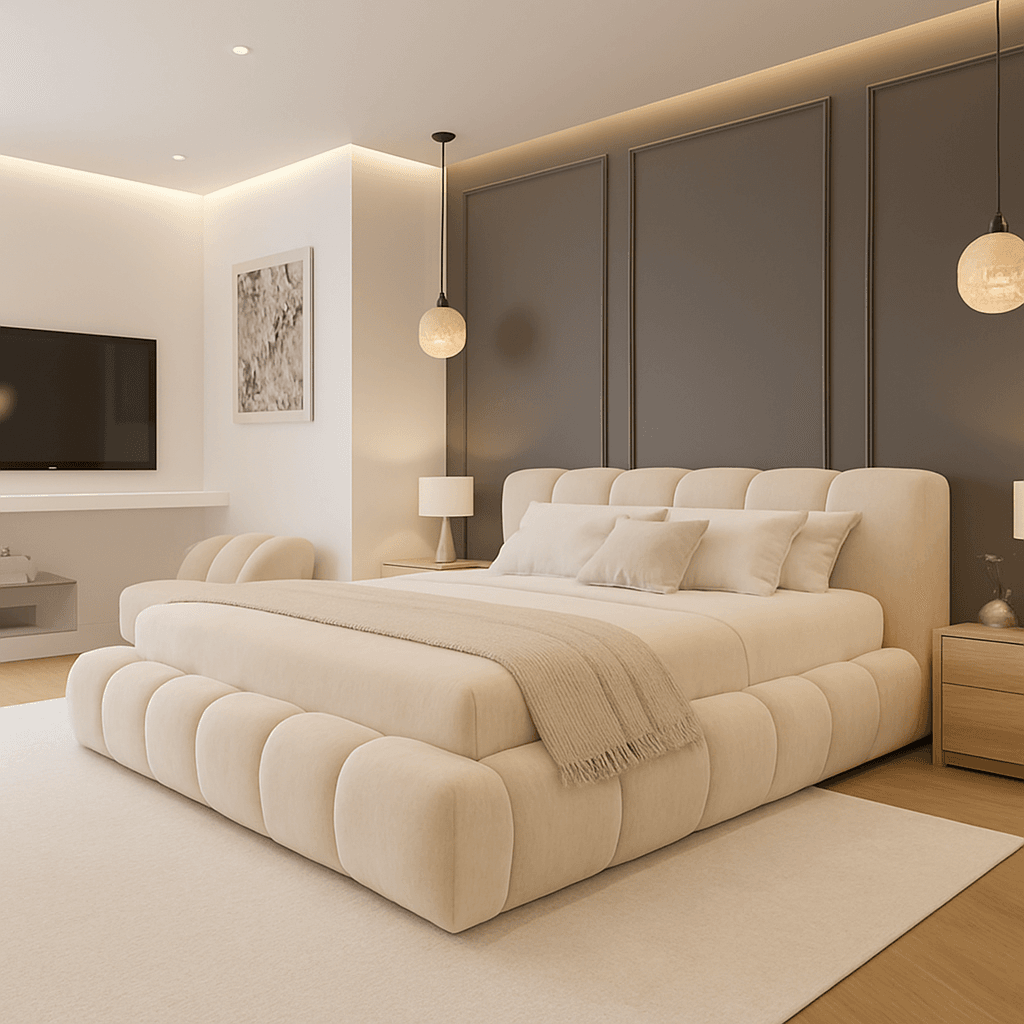 2025 Cloud Bed – Ultra Comfort Upholstered Bed Frame | Luxury Fabric Bed UK - UK Beds Direct ltd