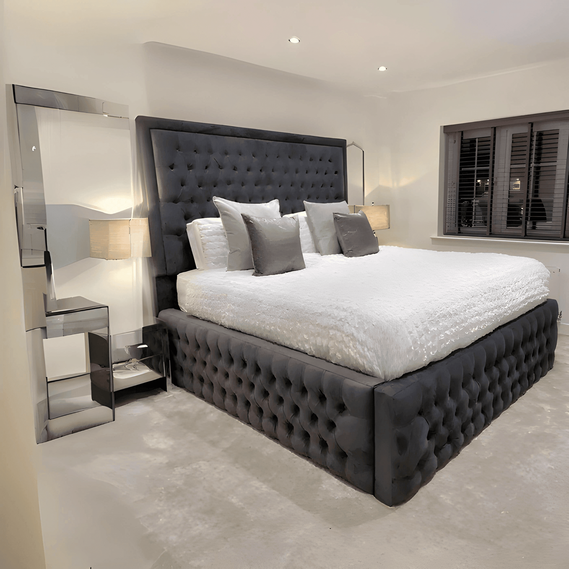 Alexandra 'High Base' Ambassador UK Classy Beds - UK Beds Direct ltd