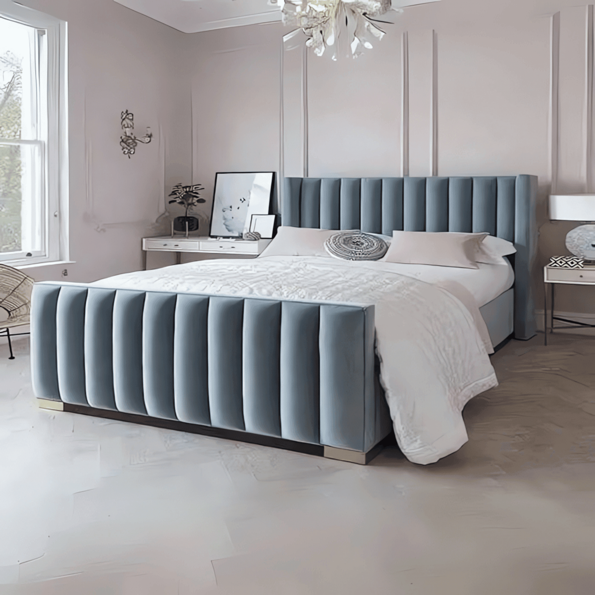 Quebec Wingback Bed Frame From UK Bespoke