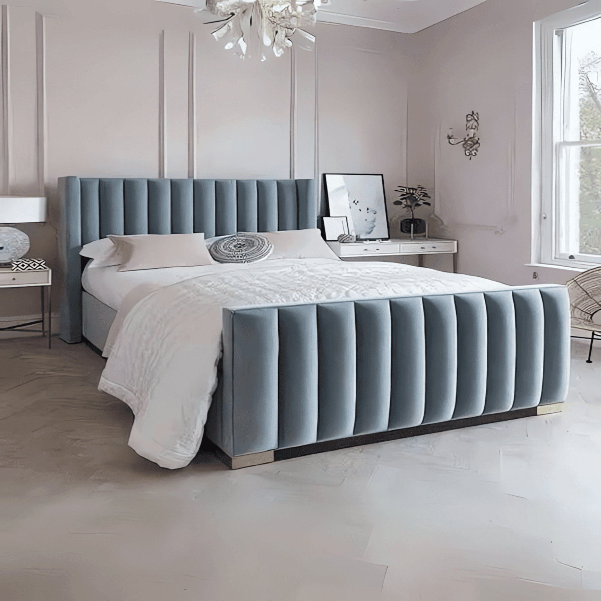 Quebec Wingback Bed Frame From UK Bespoke