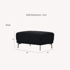 Aluxo Albany Sofa Range in Black Lux Boucle Fabric - UK Beds Direct ltd