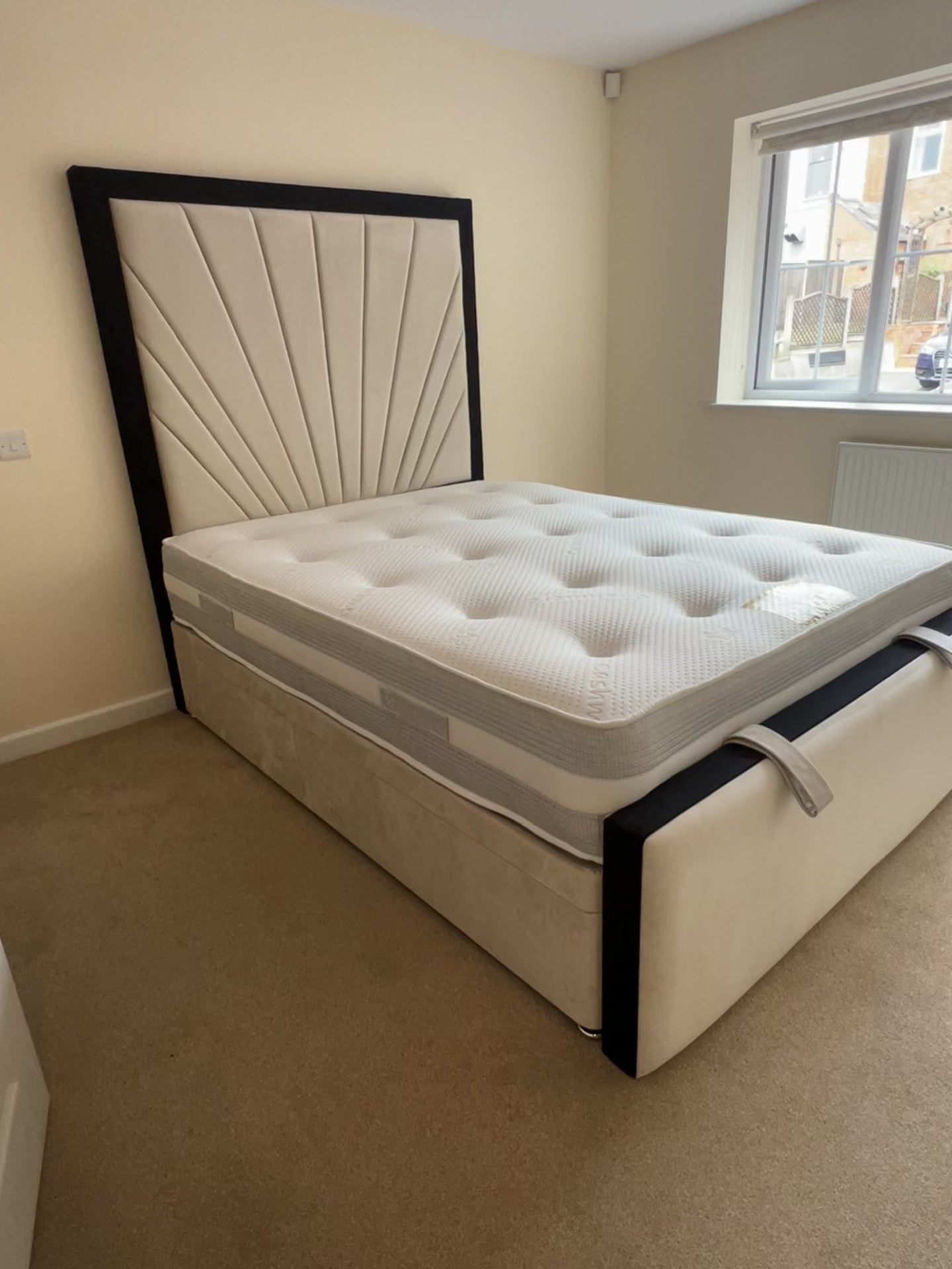 Sunrise Bed Frame – Handmade UK Bed with Floor-Standing Headboard