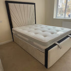 Sunrise Bed Frame – Handmade UK Bed with Floor-Standing Headboard